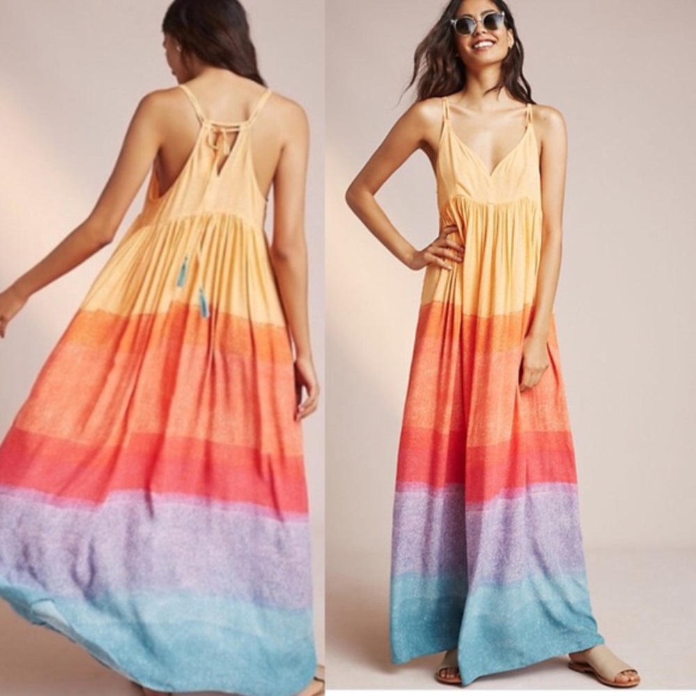 Anthropologie Carla Weeks Setting Sun Maxi
